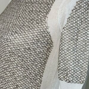 All Saints Belieme Dress, Chalk Gold Embossed, Size Small